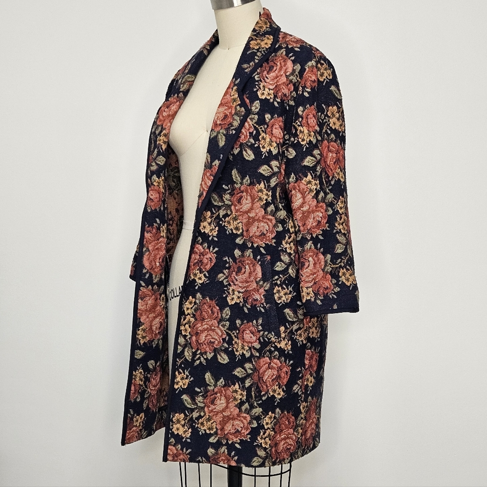 Floral Open Front Jacket - Picture 5 of 16